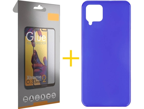 Kit Funda + Protector de Pantalla Samsung Galaxy A22 4G SKYHE Full (Azul)
