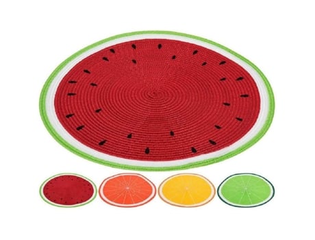 Salvamantel Excellent Houseware Individual Redondo Frutas Yute (Ø 38 cm)