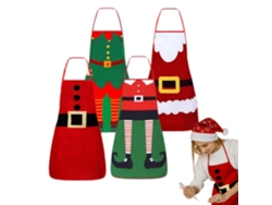 Conjunto de 4 delantales navideños divertidos, 52 x 72 cm, Digitallab
