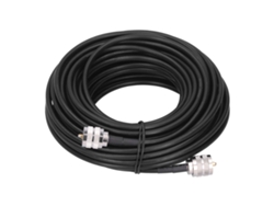 Cable Coaxial Rf Rg-58, 15 Metros, Negro Con Conector Macho Uhf Pl259, Plateado