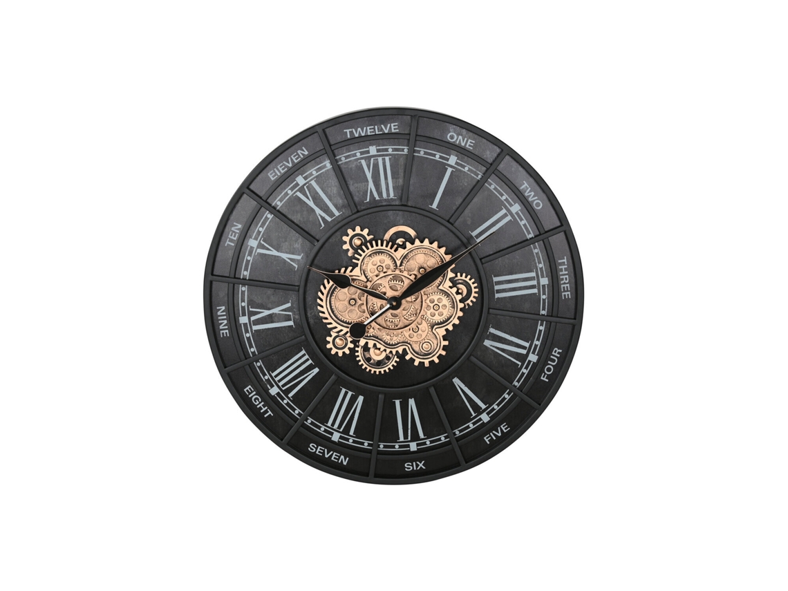 Reloj Pared Hierro Movimiento Envejecido 75x7x75cm