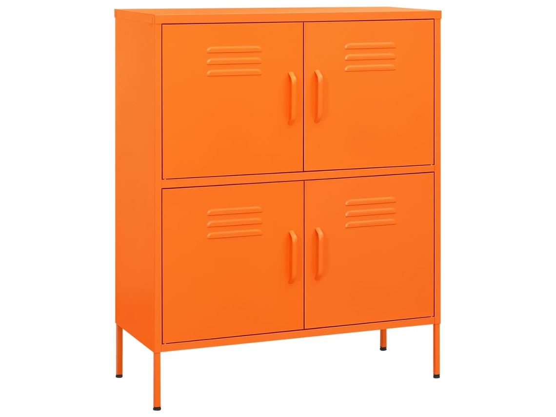 Armario de almacenamiento VIDAXL Naranja Acero (80x35x101,5 cm)