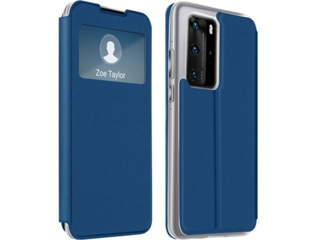 Funda Huawei P40 Pro AVIZAR Cartera Ventana Azul