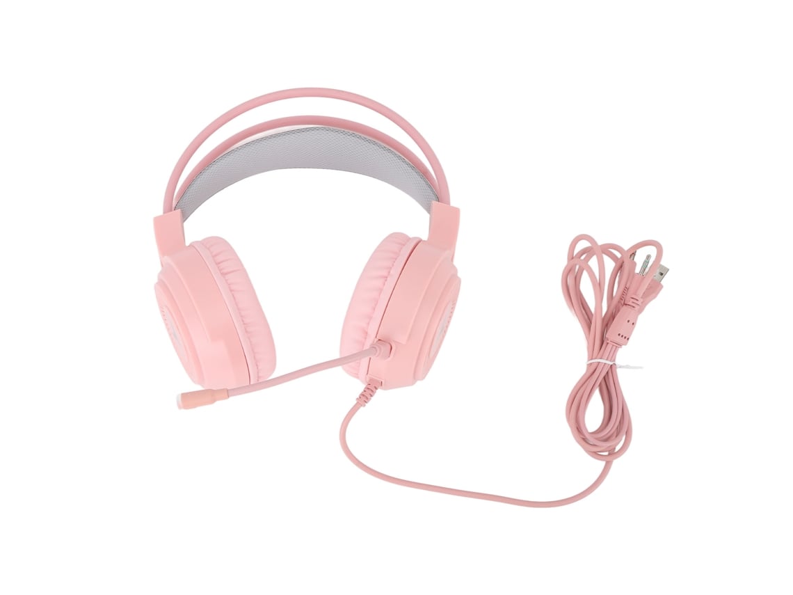 2026-auriculares Gaming Con Luz Rgb Sonido Surround 7.1 Doble Jack Usb Y 3.5mm Para Pc Consola Laptop Rosa