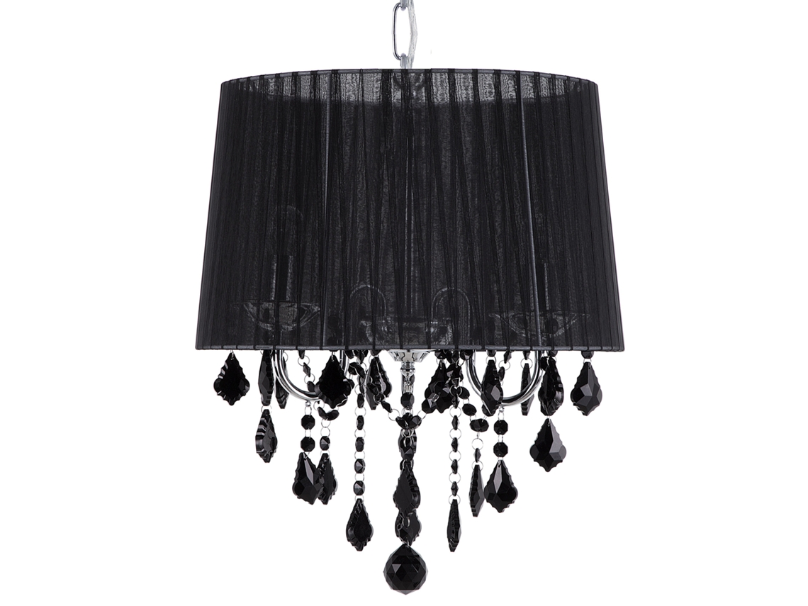 Lámpara de techo BELIANI Evans de Poliamida Negro 40x40x120