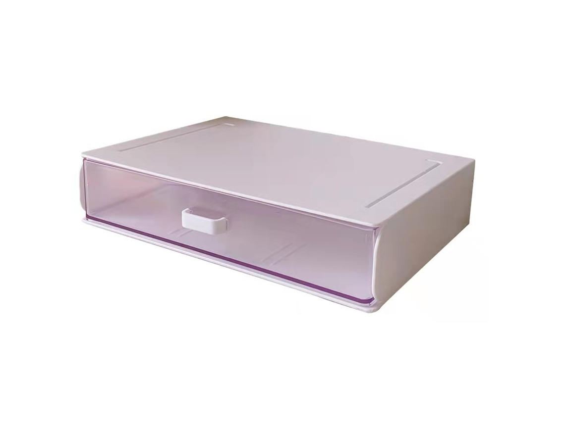 Organizador De Escritorio Apilable De Plástico Transparente Con Cajón Para Oficina Y Dormitorio.
