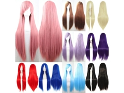 2026-peluca De Cosplay Anime Para Mujer Cabello Largo Recto Completo De Pelo Sintético Para Fiestas Y Disfraces