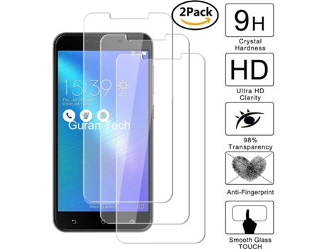 3x Protector Cristal Templado Asus Zenfone3 MAX ZC553KL 5.5 HONGWE.