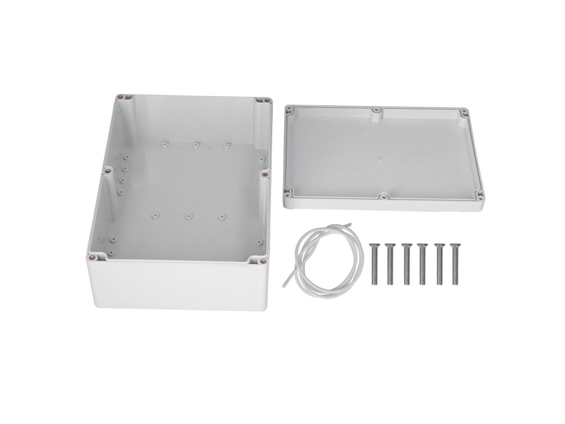 Caja de conexiones eléctricas de ABS resistente al agua y a la corrosión, de 263x185x95 mm, para proyectos eléctricos.