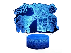 Lámpara de noche con ilusión 3D, 7 colores, interruptor táctil y alimentación USB, Siurn (my 461)