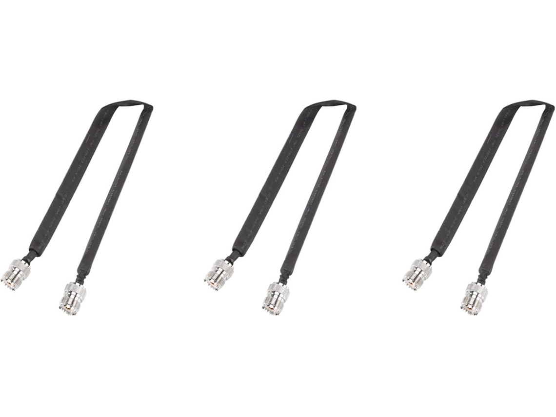 Cable Coaxial Plano Rf So239 Uhf De 50 Ohmios Para Paso De Puerta/ventana (3 Unidades)
