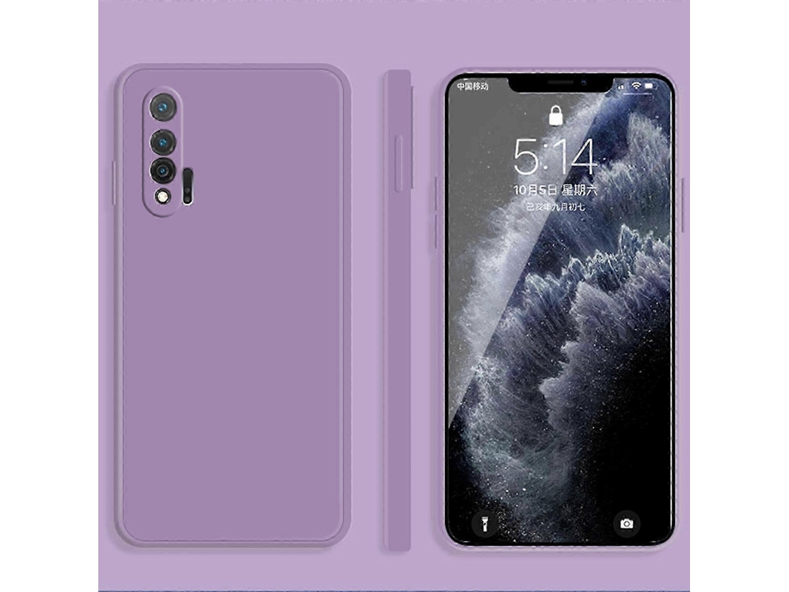 Purple2026 For Huawei Nova 6 5g Solid Color Imitation Liquid Silicone Straight Edge Dropproof Full Coverage Protective Case