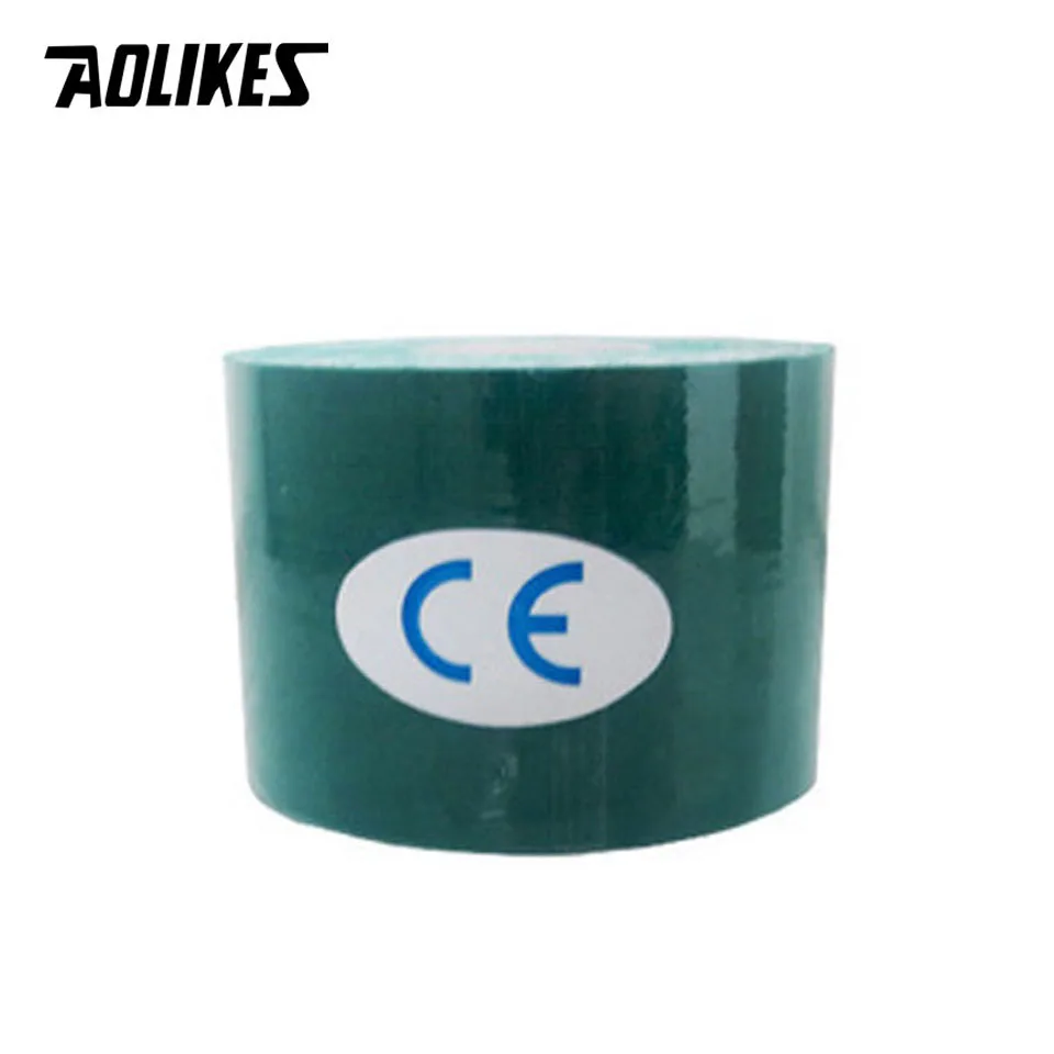 (verde, Tamaño 5 Cm X 5 M) Cinta De Compresión Kinesiológica, Transpirable E Impermeable, Que Alivia El Dolor Muscular.