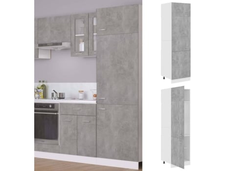 Mueble de cocina VIDAXL Gris Madera contrachapada (60x57x207)