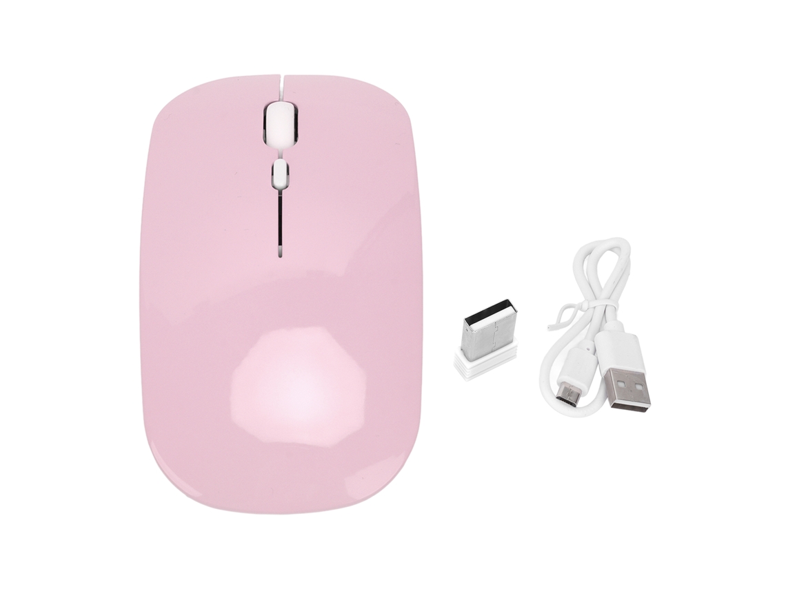 Baoj-2026rato Sem Fio 2.4g 2 Modos 1600 Dpi Óptico Portátil Com Receptor Usb Nano Para Escritório Casa Laptop Pc Telefone Rosa