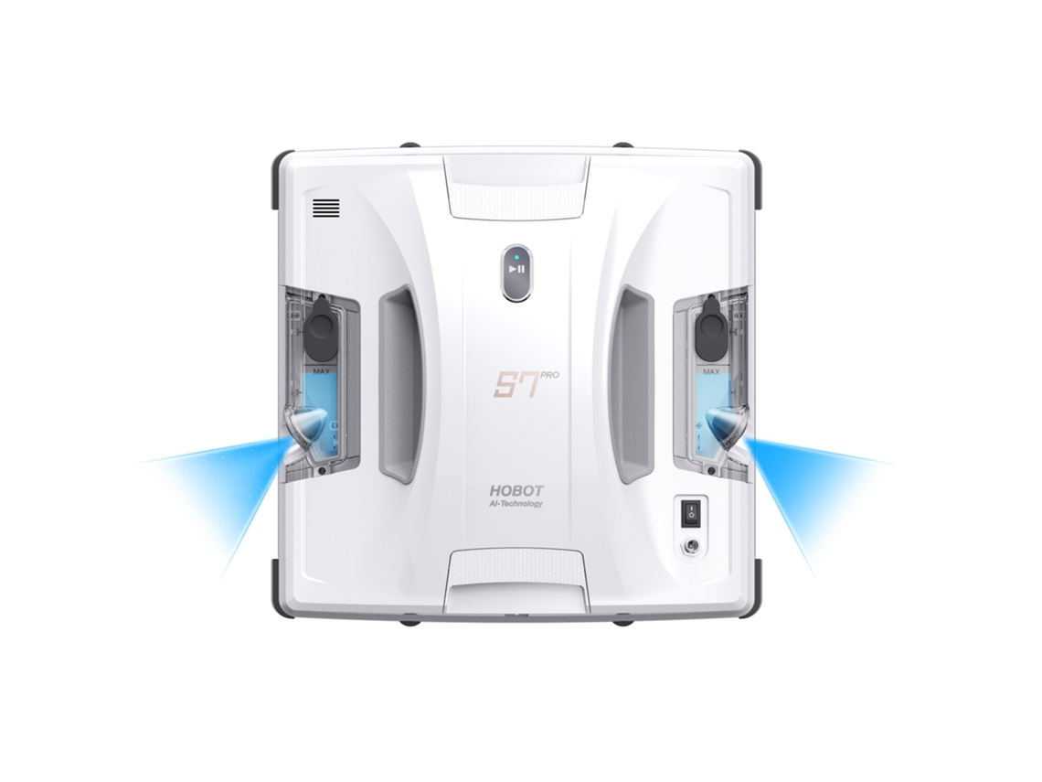 Robot de limpieza Smartbot Hobot S7pro Crystal con mopas motorizadas, pulverizador doble y app
