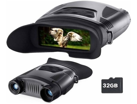 Monoculares digitales de visión nocturna, monoculares de visión nocturna infrarroja óptica 5X32 con tarjeta de 16Gb para observación de caza negra ...