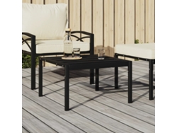 Mesa de Centro de Apoyo para Jardín 60X60X35 cm Acero Negro