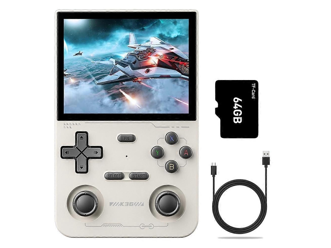 Consola de juegos retro portátil K36 de 64 g con más de 16000 juegos, pantalla de 3,5 pulgadas, batería de 3500 mAh y joystick dual para PSP/MAME/N64 | GOKOCO