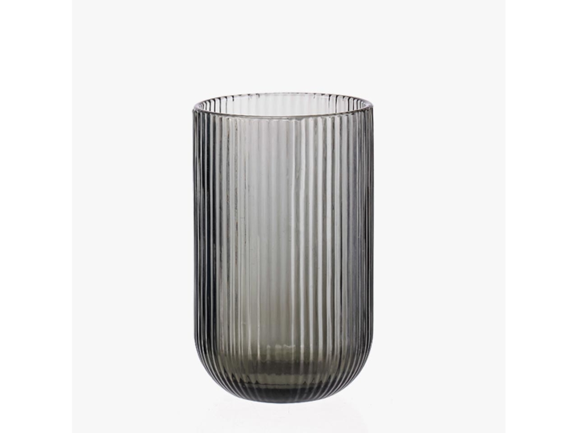 Juego De 6 Vasos Ribbed Gris 30cl