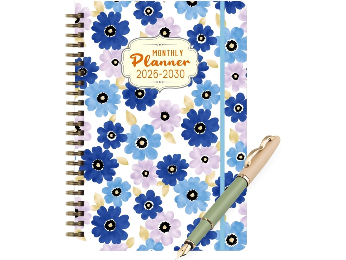 Agenda Diária- Organizador De Produtividade, Calendário Mensal/ Semanal| Rastreador De Compromissos Com