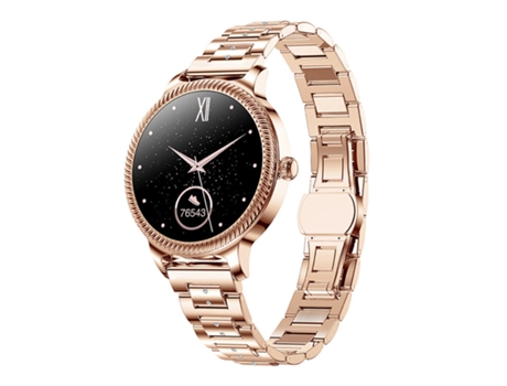 Smart Watch,Chronus pulsera de mujer inteligente táctil de 1.09 pulgadas IP68 a prueba de agua, Oro BISBISOUS