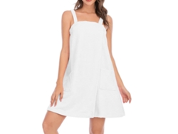 Toalla de Baño Kofihety Vestido Tirantes Ligero Poliéster Blanco (30x20x5cm)