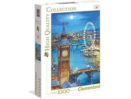 Puzzle CLEMENTONI Snow Flakes Om The Big Ben (1000 Piezas)