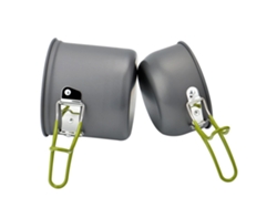 Juego De Utensilios De Cocina Ultraligeros Para Acampar, Hacer Senderismo Y Picnics, Apto Para 1-2 Personas, Ollas Y Cuencos De Aluminio.