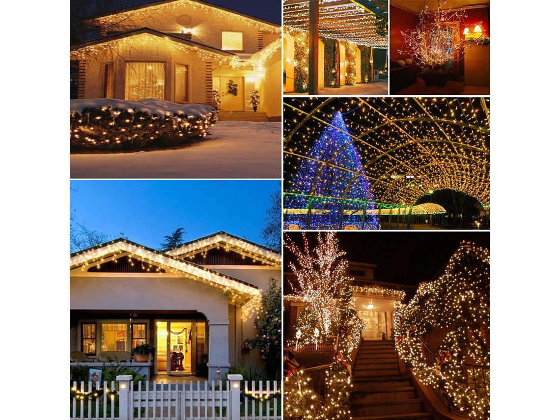 2026-luces De Hilo Mágicas Solares 200led 20m Ip67 Control Remoto Para Jardín Patio Fiestas Navidad Regalo
