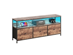 Mueble de TV de diseño moderno con almacenamiento funcional, 274, 76, 76 y 145 cm