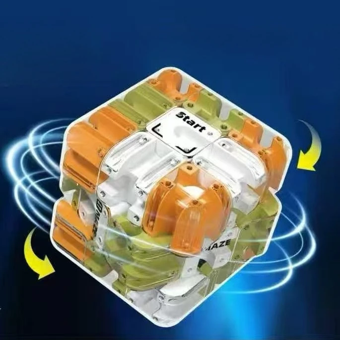 Cubo Mágico 3d (naranja) Con Rodamientos - Juguete Antiestrés
