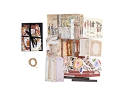 Conjunto para Scrapbook com 85 Adesivos Decorativos Vintage em Papel MDUG (estilo A)