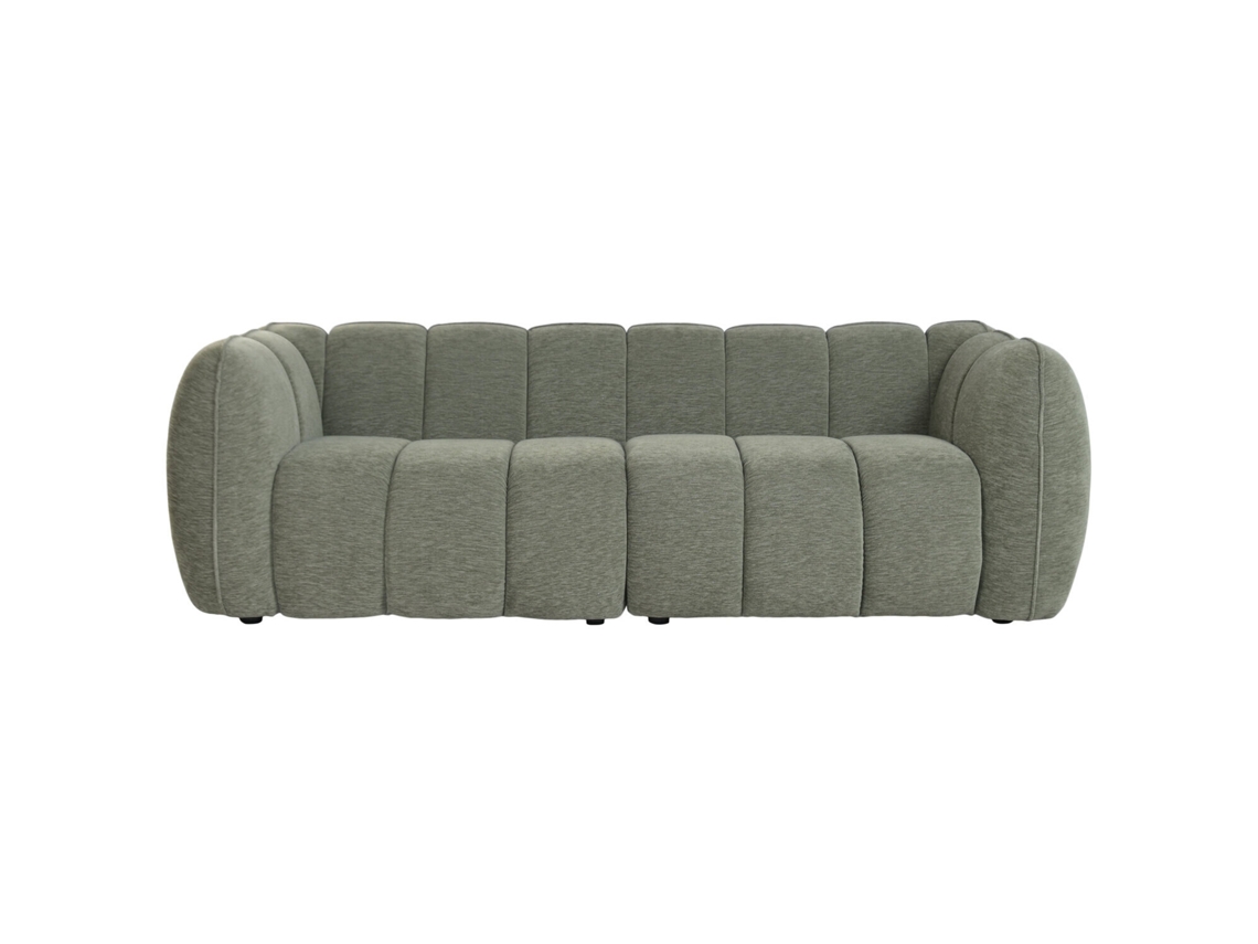 Sofa Madera Poliester Verde 230x107x73,5cm
