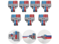 Conjunto de Terminais Ctricalver com Alavanca, Conector de Cabo Push, 7 Terminais 8 Polos com Parafusos | S/MARCA