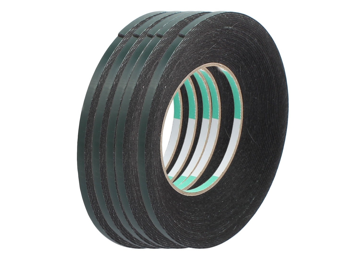 5 unidades de cinta adhesiva de esponja de doble cara a prueba de golpes, color verde, 10 m x 5 mm x 1 mm CHABERLU