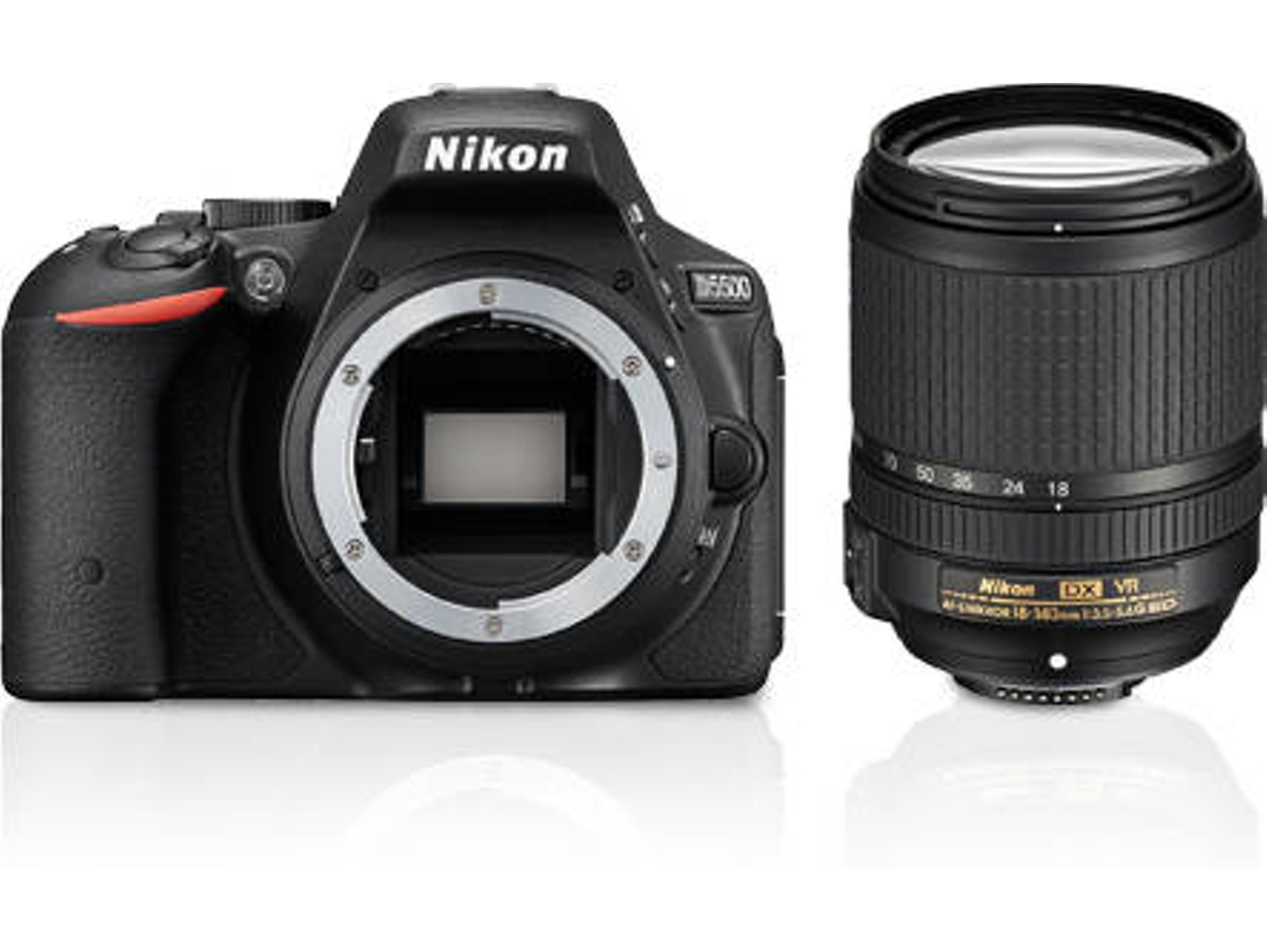 Kit Cámara Réflex NIKON D5500 + AF-S DX NIKKOR 18-140mm VR + SD 8GB (Negro - 24.2  MP - Sensor: DX - ISO: 100 a 25600)