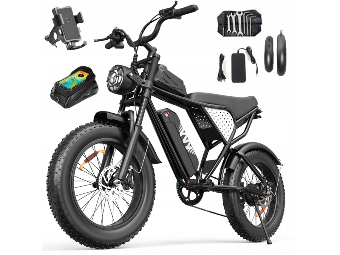 Bicicleta eléctrica Yvy C20 Lite 1000 W 48 V 15 Ah 20'' hasta 45 km/h autonomía 100 km (descripción 2)
