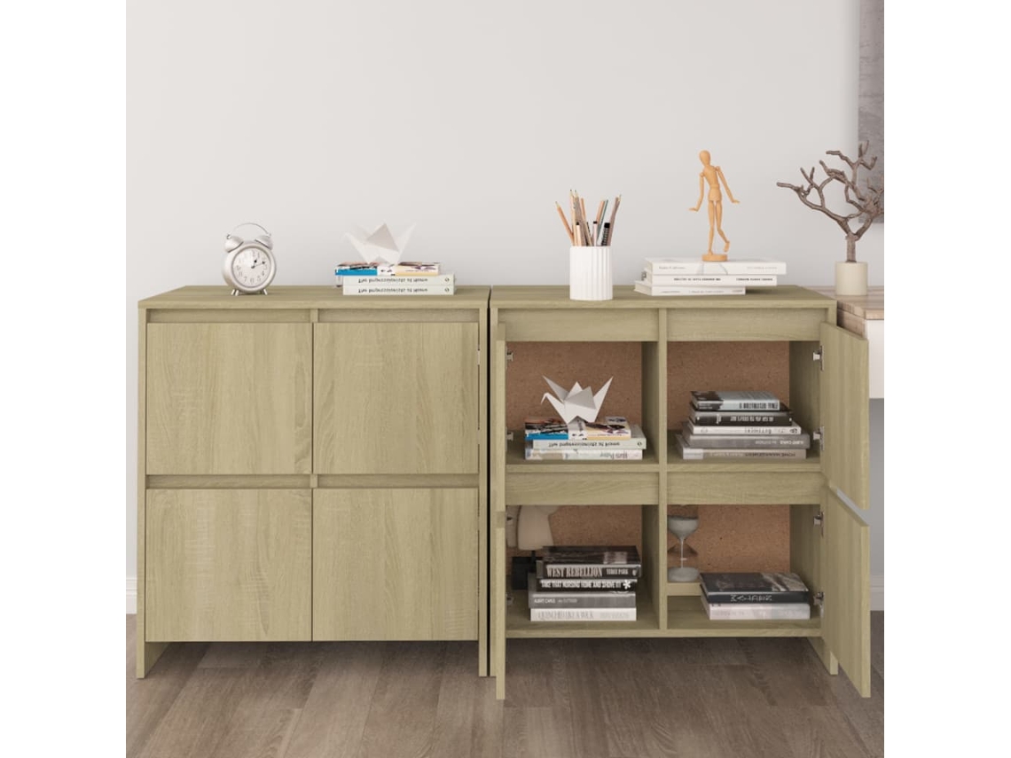 Lovely Home Aparador 2 Pzs 70X41X75 Cm Aglomerado Roble Sonoma