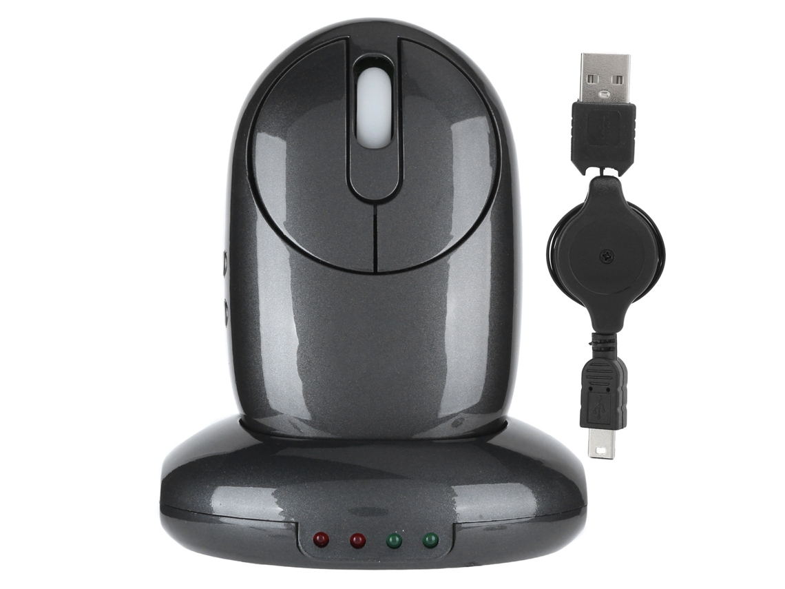 Ratón Inalámbrico Para Juegos De 2,4 Ghz Con Base De Carga, Concentrador Usb, 4 Puertos Y 5 Botones (mg-012)
