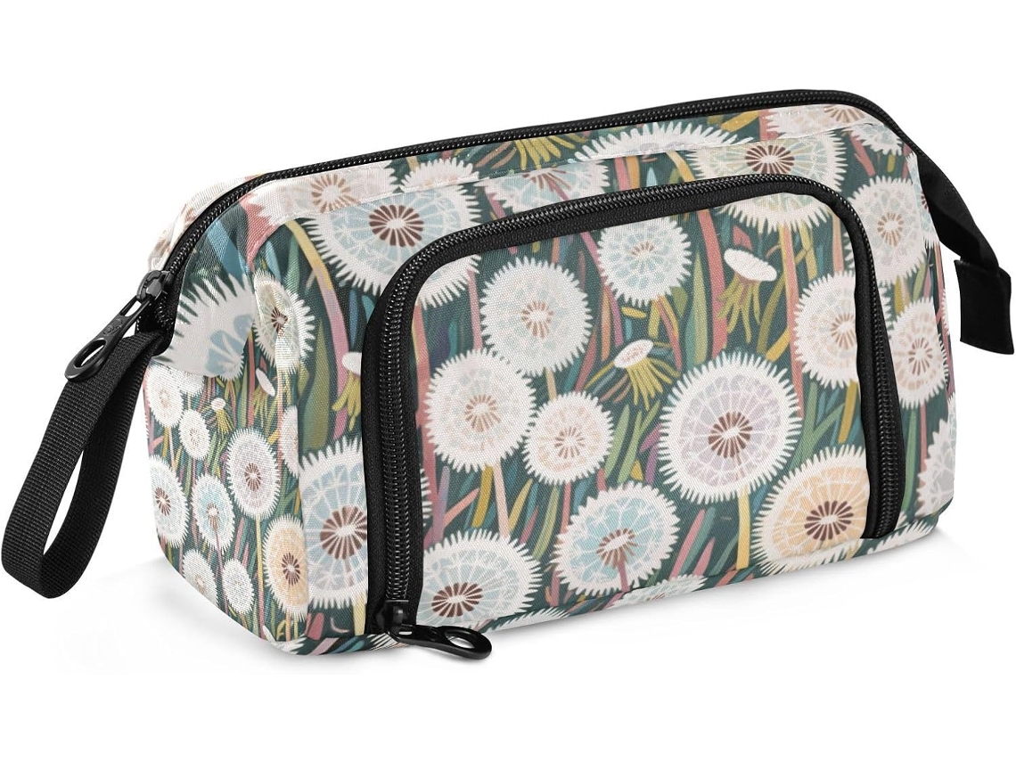 Besportble Estuche De Gran Capacidad Con Cremallera Para Chicas Adolescentes Y Diente De León 24 X 9,5 X 15 Cm
