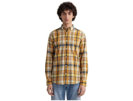Camisa de Hombre GANT Indian Madras Bd Amarillo (L)