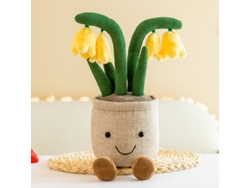 Simulación de plantas de flores, muñecas, peluches, muñecos de trapo para dormitorio