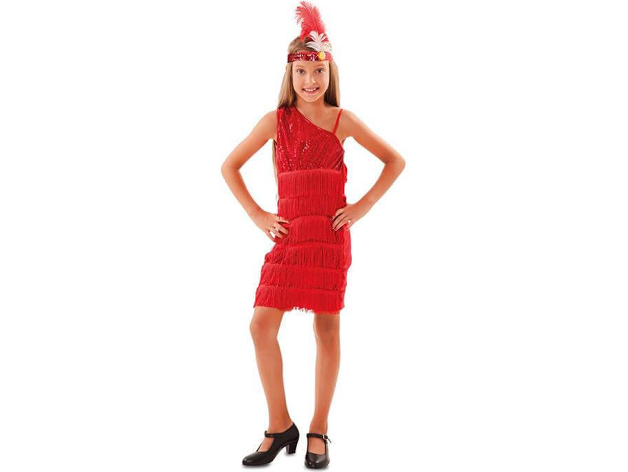 Disfraz de Niña DISFRAZZES Charlestón Rojo (Talla: 10 a 12 años)