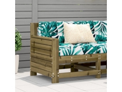 Sofá De Jardín | Sofá De Exterior Con Reposabrazos Madera Impregnada 69x62x70,5cm Wsd612883