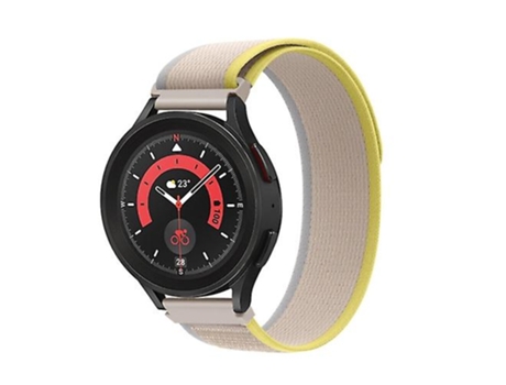 Correa De Reloj Inteligente Para Garmin Venu 2 Plus/Sq 2, Correa De Reloj De Nailon Con Bucle Universal De 20Mm, Color Beige Y Blanco VENISYMLIS
