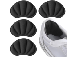 2 Pares De Inserciones De Tacón Autoadhesivo Negro Para Zapatos Largos, Antiburbujas/deslizamiento