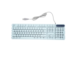 Baoj-2026teclado Gaming Alámbrico Usb 104 Teclas Retroiluminado Ergonómico Pie Desplegable Multimedia Para Pc Portátil Azul