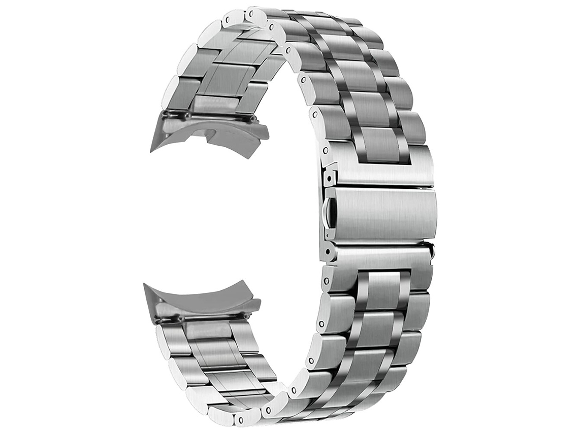 Correa de acero inoxidable para Samsung Galaxy Watch 5/4 40mm 44mm/Watch 5 Pro 45mm/Watch 4 Classic 42mm 46mm - plata