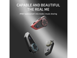 Auriculares Para Casco De Motocicleta X5 Con Intercomunicador, Bluetooth 5.0 De 1000 M, Resistentes Al Agua Y Con Reducción De Ruido.